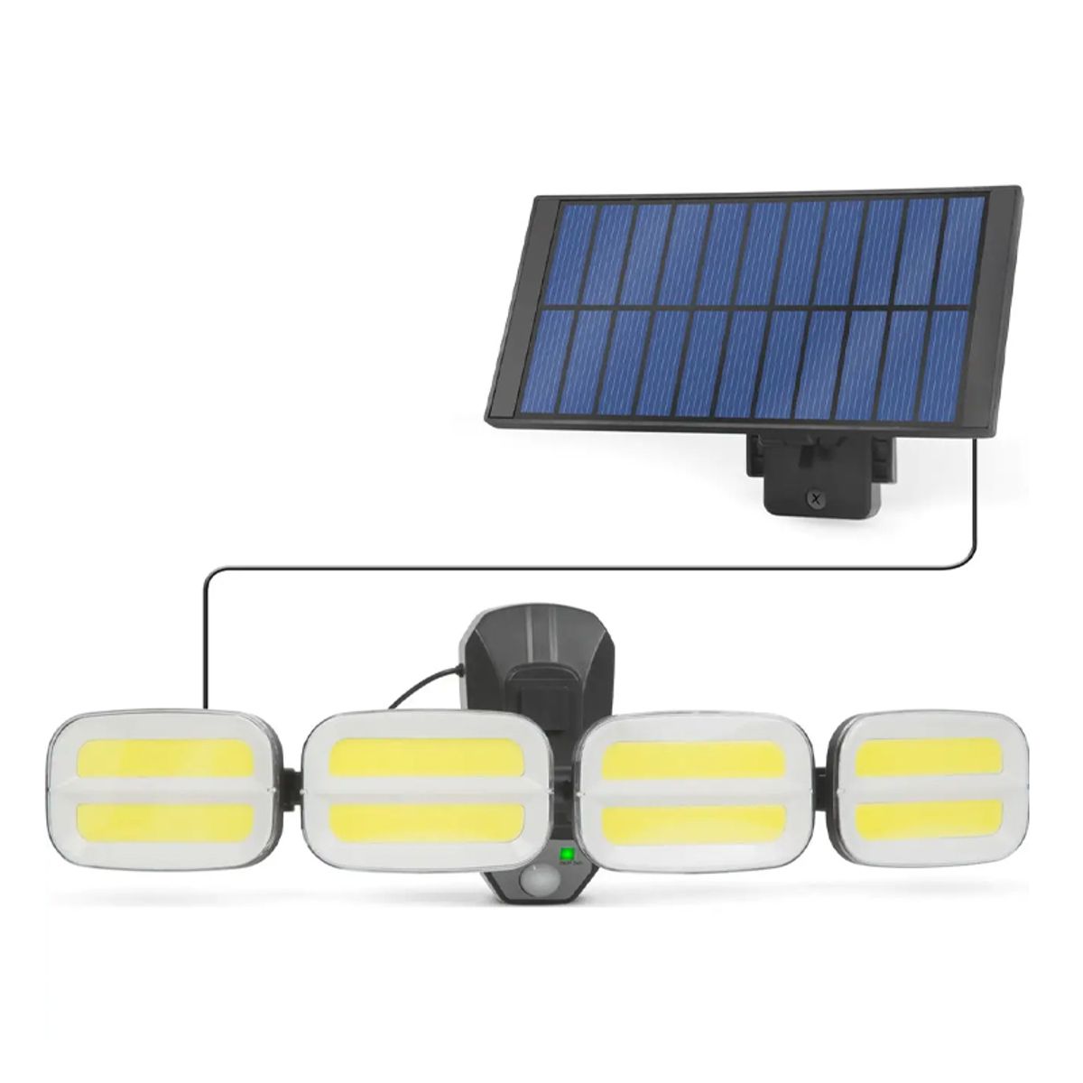 GENERICO - 4 Focos Solares De Jardín Con Detección De Movimiento Y Control