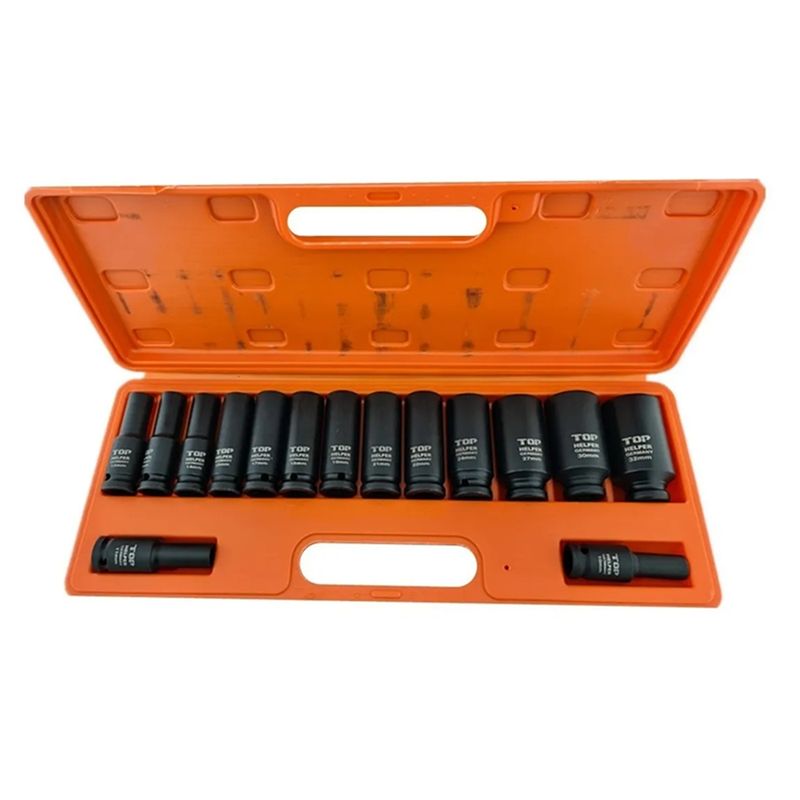 GENERICO - Kit Set Juego Caja Dados Impacto 1/2 Pulgada 15 Piezas