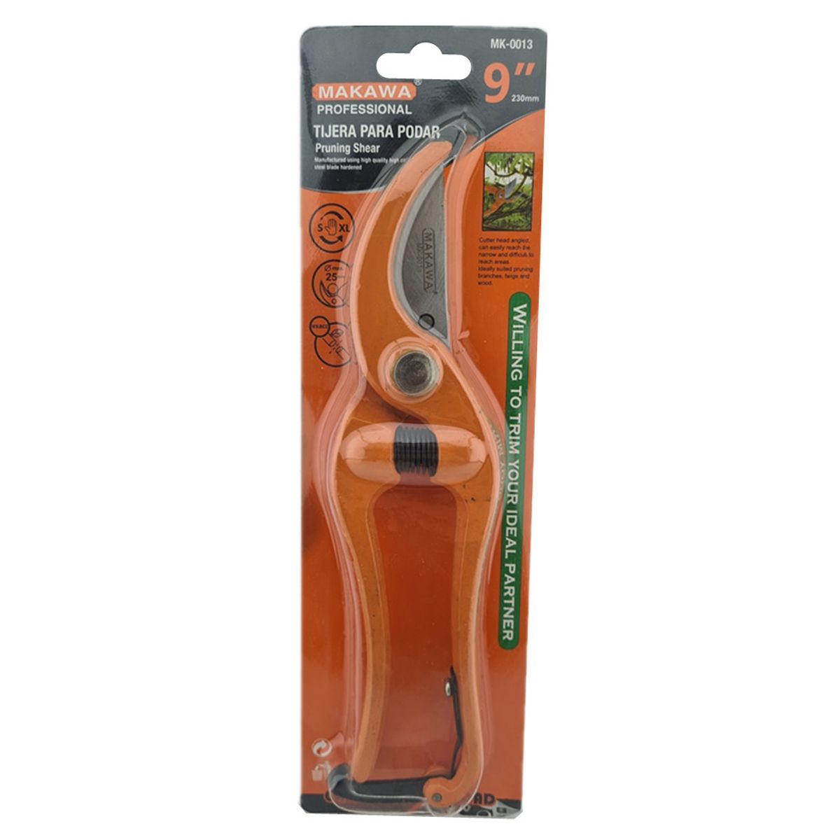 MAKAWA - Tijera Para Podar 230mm 9 Pulgadas Makawa Mk0013