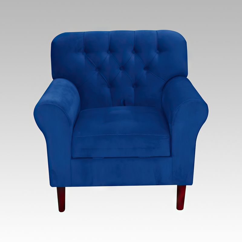 GENERICO - Sillón Baúl 1 Cuerpo Estilo Capitoné Recife - Azul