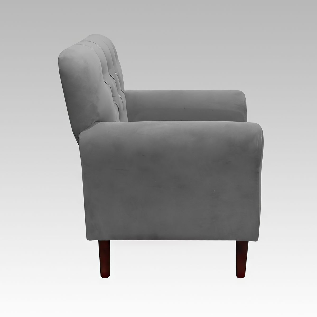 GENERICO - Sillón Baúl 1 Cuerpo Estilo Capitoné Recife - Gris