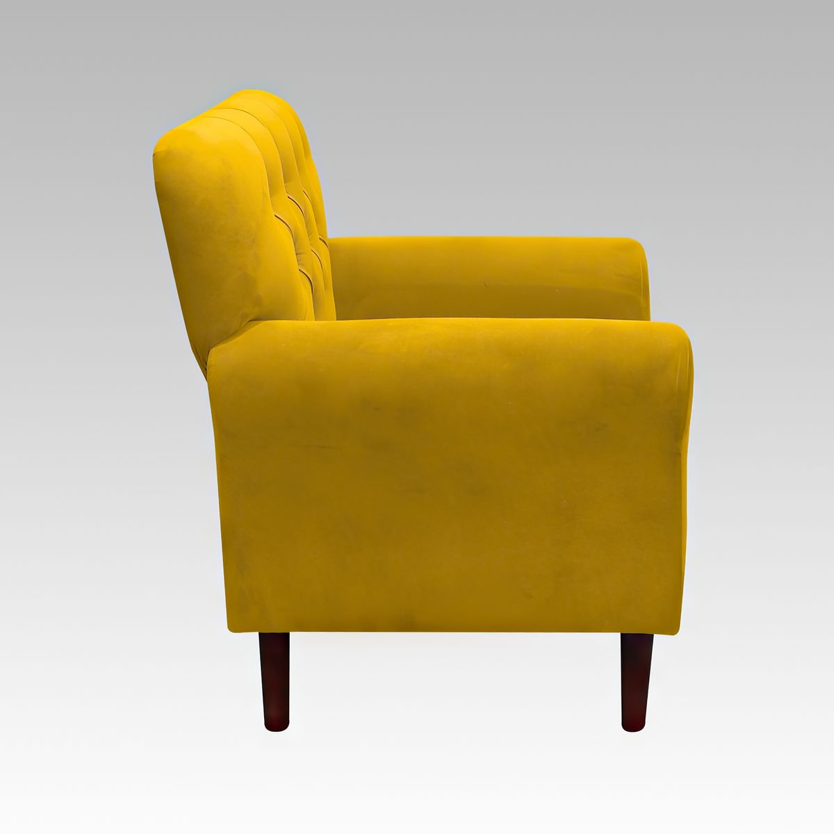 GENERICO - Sillón Baúl 1 Cuerpo Estilo Capitoné Recife - Amarillo