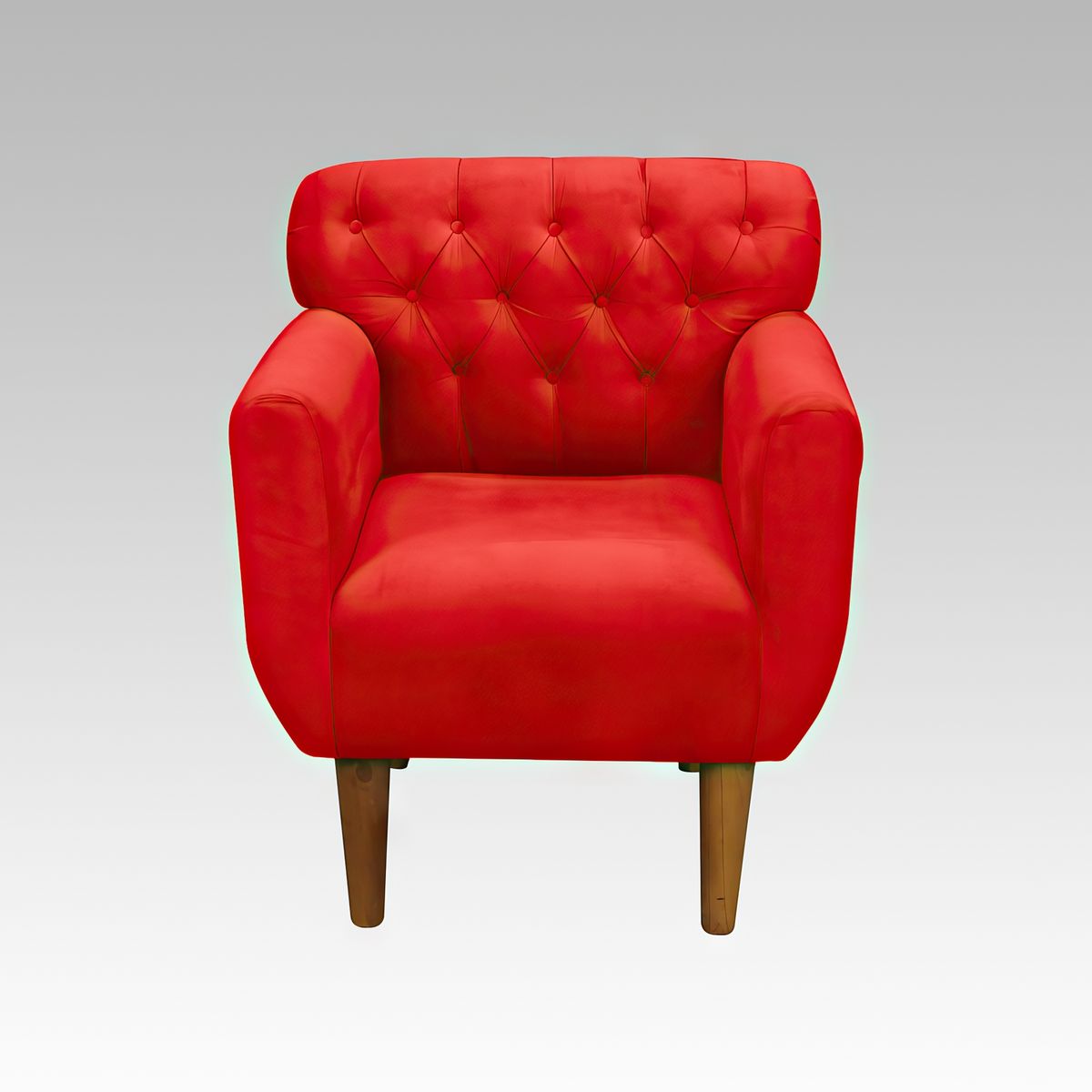 GENERICO - Sillón Estilo Capitoné Marbella - Rojo