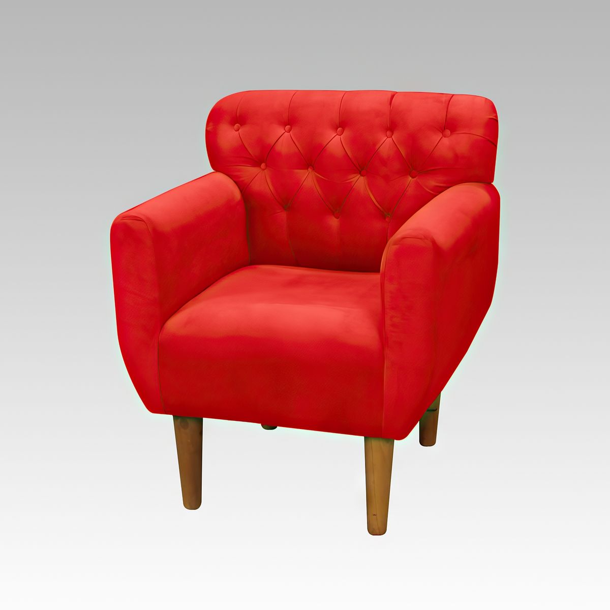 GENERICO - Sillón Estilo Capitoné Marbella - Rojo