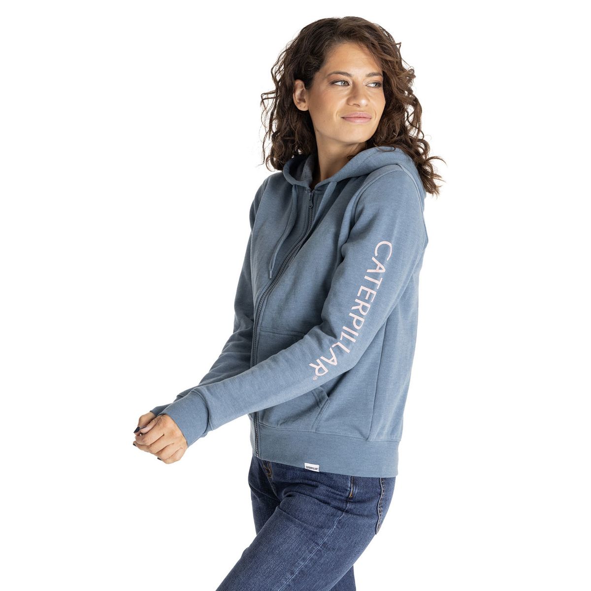 CAT - Polerón Mujer W Foundation Logo Fz Verde CAT