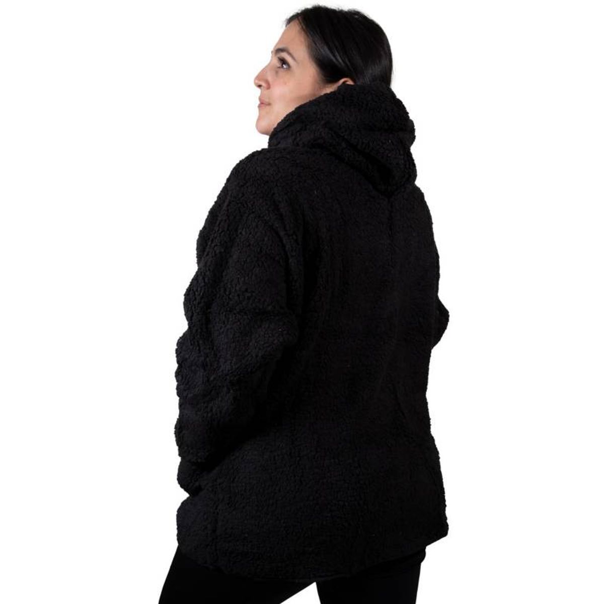 EVERSO - Poleron Largo Polar con Capucha