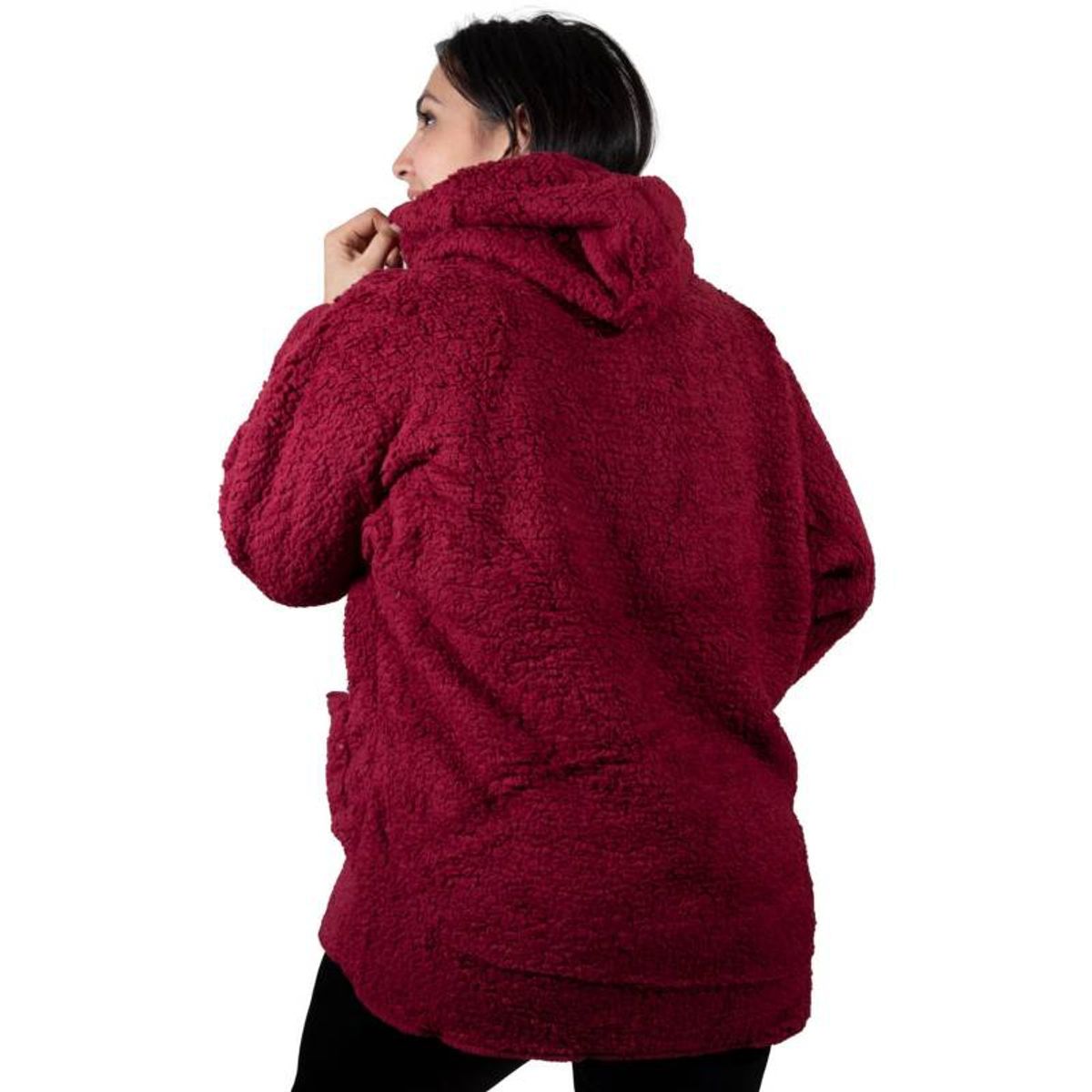 EVERSO - Poleron Largo Polar con Capucha