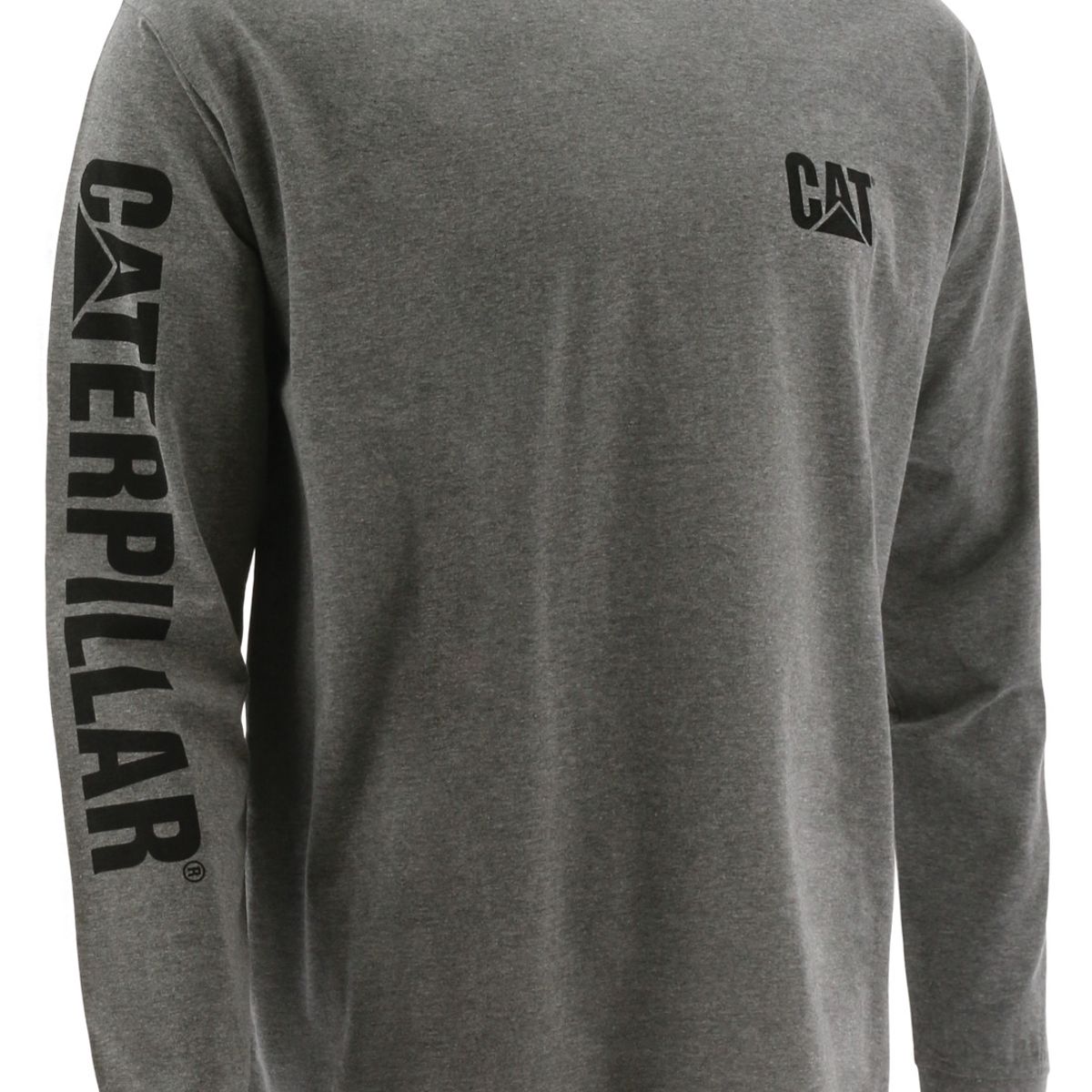 CAT - Polera Manga Larga Hombre Trademark Banner L/S Gris CAT