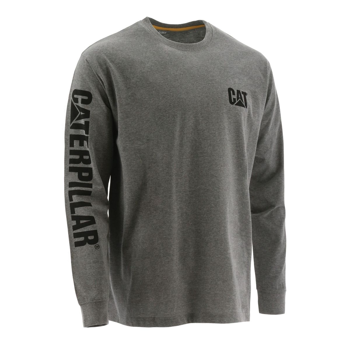 CAT - Polera Manga Larga Hombre Trademark Banner L/S Gris CAT