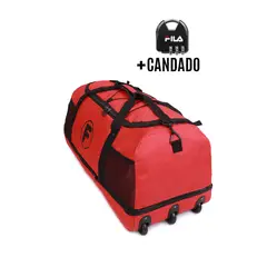 F - Bolso enrollable Goliat 130 ltrs + candado rojo la Maleta de Chile