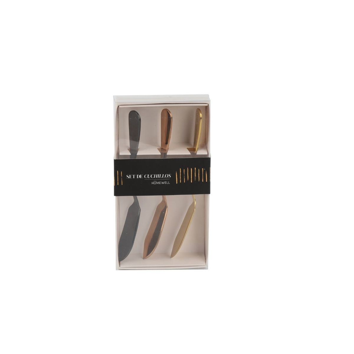 HOMEWELL - Set 3 Cuchillos Metal 1.6x14.6cm HOMEWELL