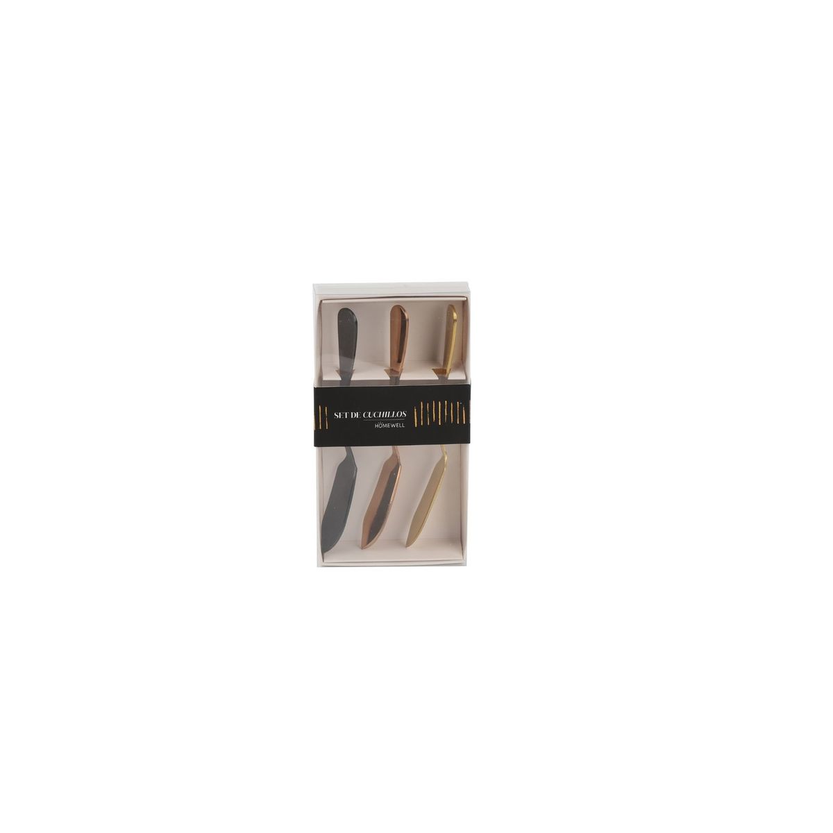 HOMEWELL - Set 3 Cuchillos Metal 1.6x14.6cm HOMEWELL