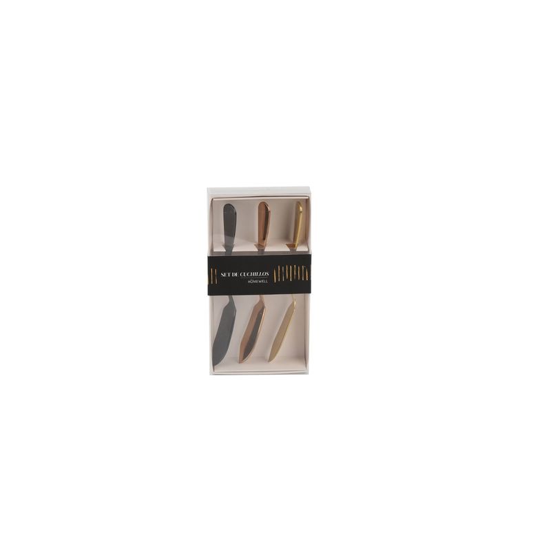 HOMEWELL - Set 3 Cuchillos Metal 1.6x14.6cm HOMEWELL