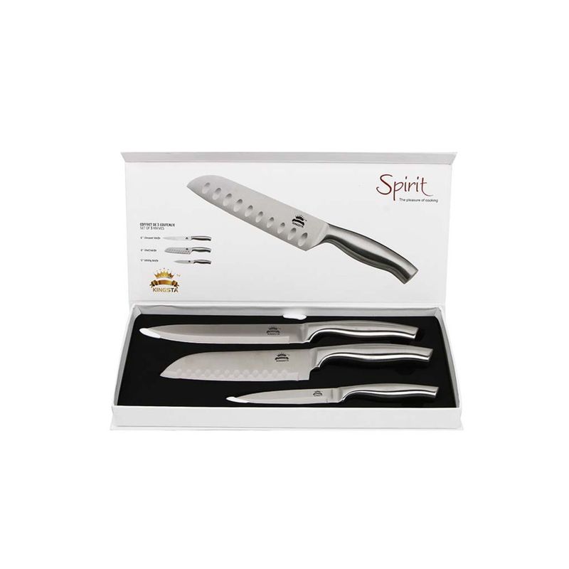 HOMEWELL - Set Cuchillos Acero Inoxidable (3u) HOMEWELL