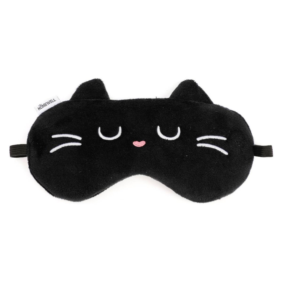 HOMEWELL - Antifaz para Dormir Negro con Diseño de Gato HOMEWELL