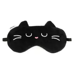 HOMEWELL - Antifaz para Dormir Negro con Diseño de Gato