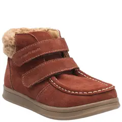 HUSH PUPPIES - Botín Niño Koda Velcro Café