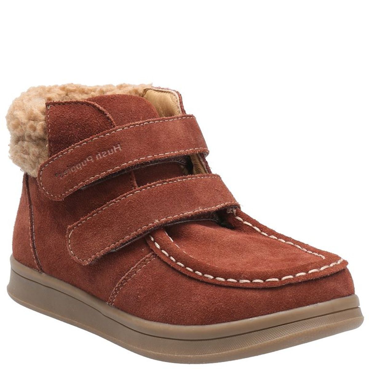 HUSH PUPPIES - Botín Niño Koda Velcro Café HUSH PUPPIES
