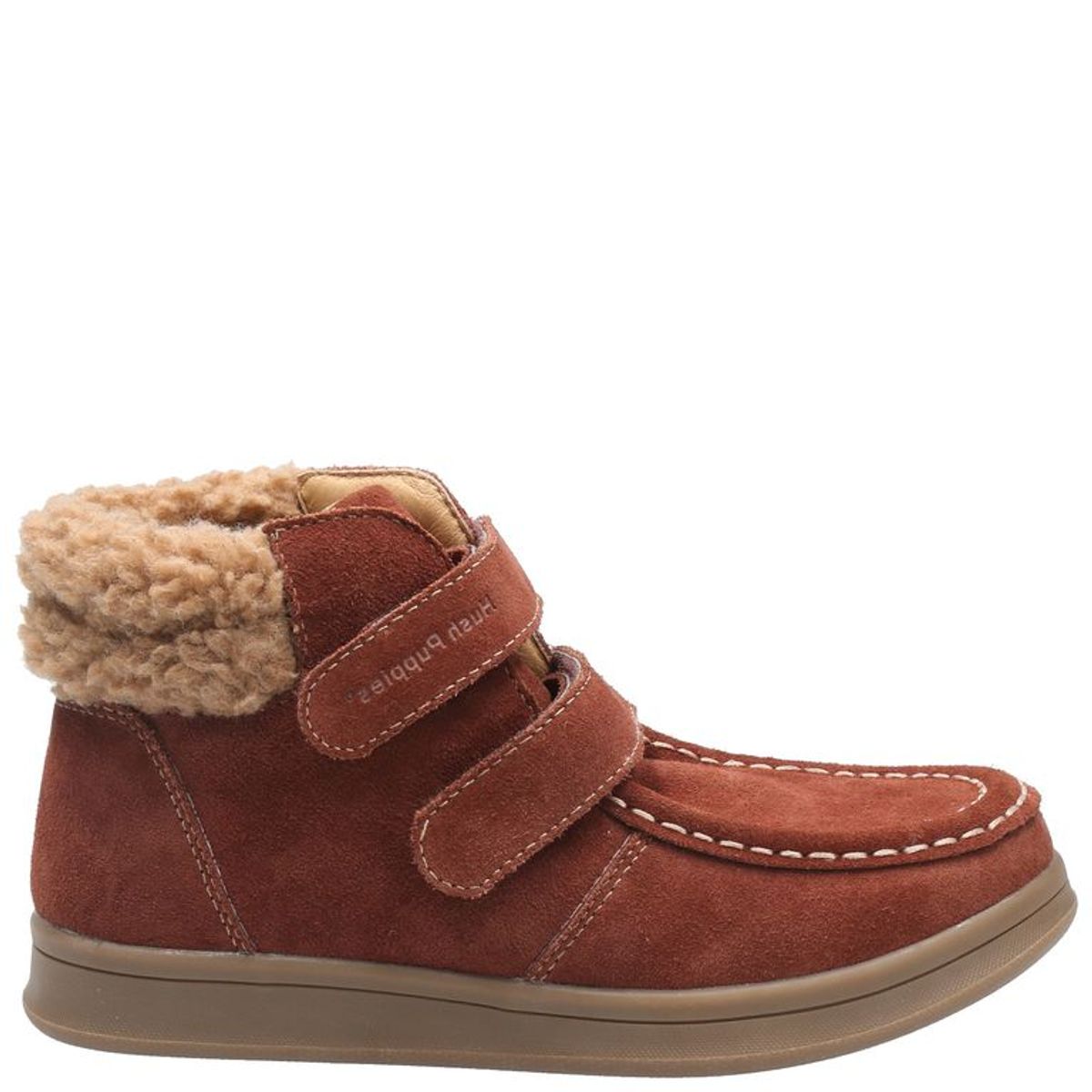 HUSH PUPPIES - Botín Niño Koda Velcro Café HUSH PUPPIES