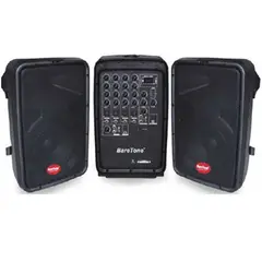 BARETONE - Combo Audio Bafle AM300P 2X 8 100w X2 Micrófono Inalámbricos