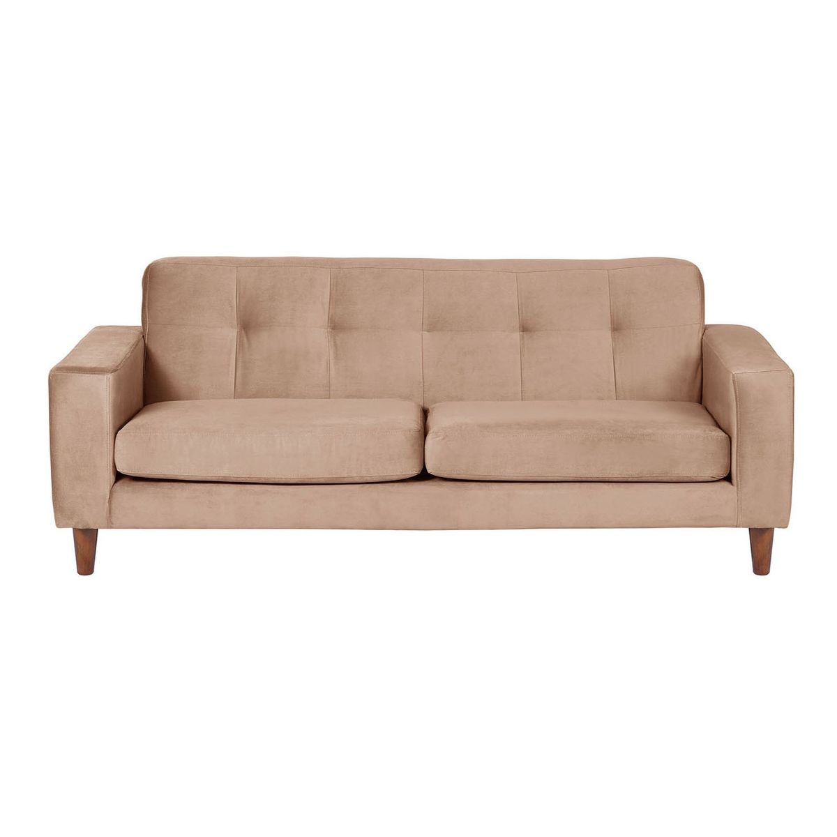 LATAM HOME - SOFA SALERNO 3C TELA  VELVET  BEIGE