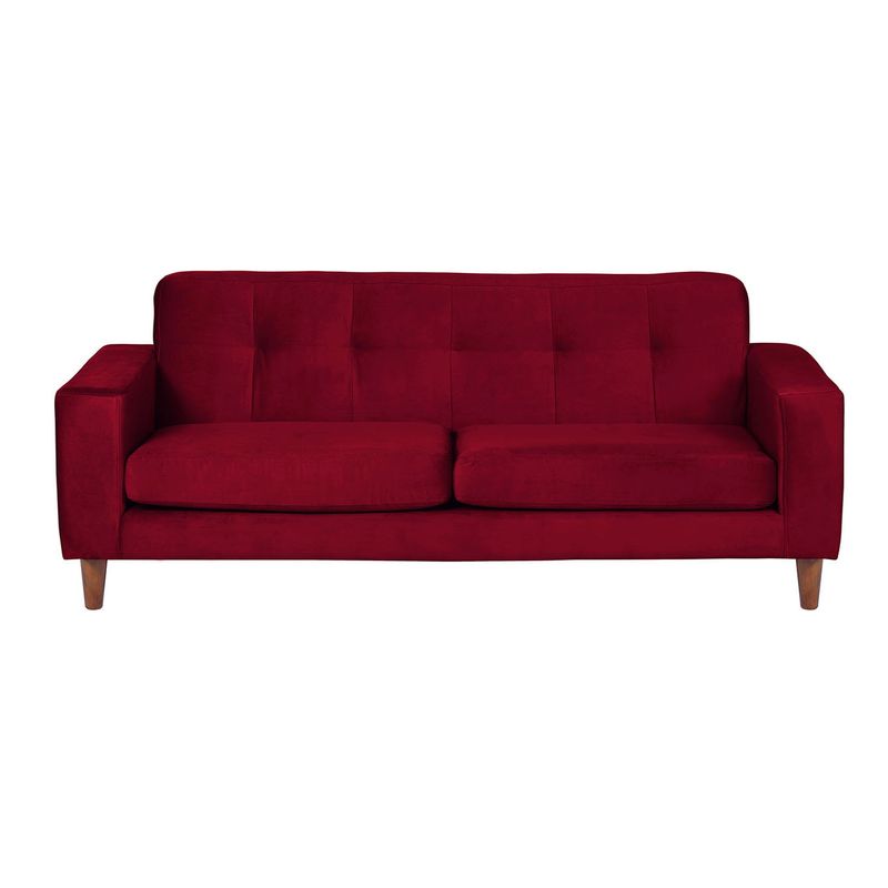 LATAM HOME - SOFA SALERNO 3C TELA  VELVET  BURDEO