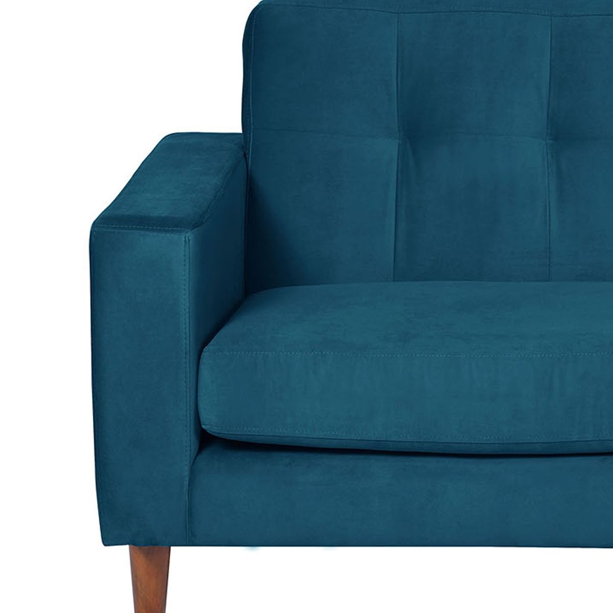 LATAM HOME - SOFA SALERNO 3C TELA VELVET AZUL PETROLEO
