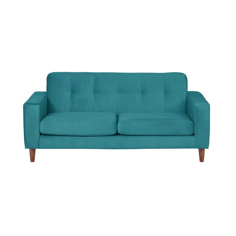 LATAM HOME - SOFA SALERNO 3C TELA  VELVET  TURQUESA