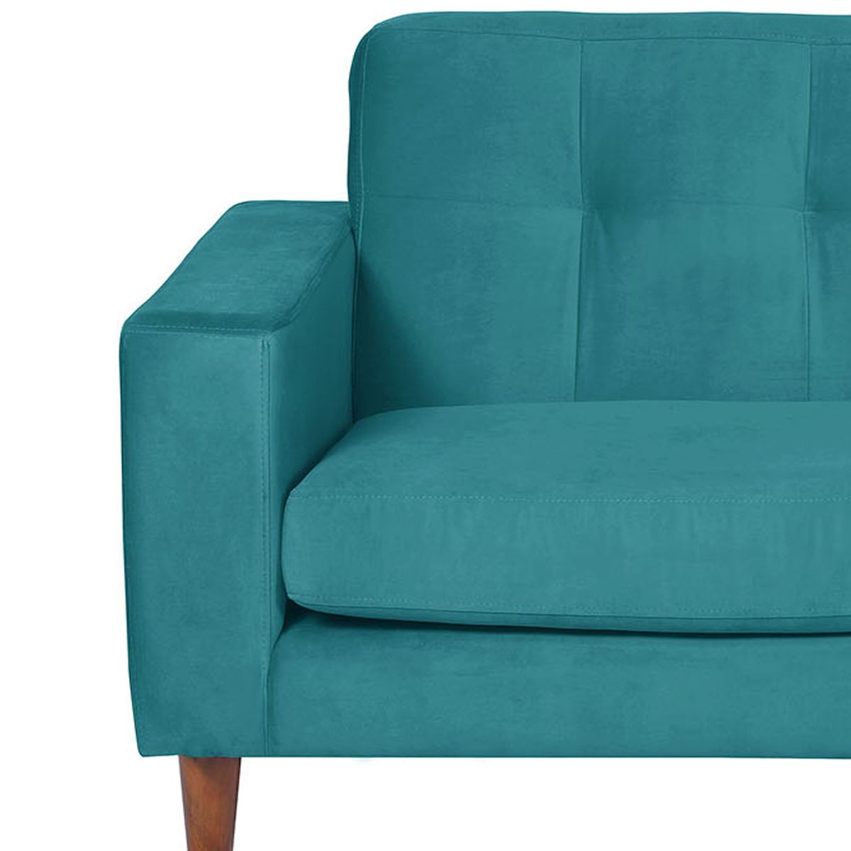 LATAM HOME - SOFA SALERNO 3C TELA  VELVET  TURQUESA