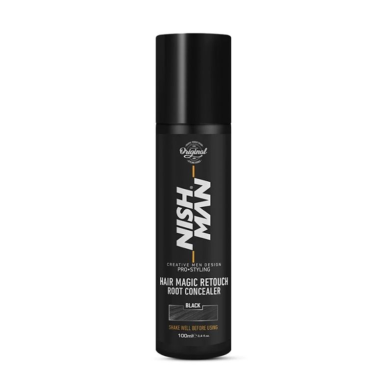 GENERICO - Retocador Canas Negro Cabello Y Barba Temporal Nishman 100 ml