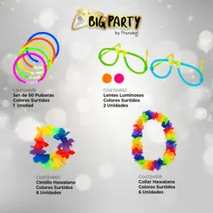 BIG PARTY - Pack Carnaval 15 Piezas Neón