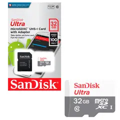 SANDISK - Tarjeta De Memoria MicroSD 32Gb + Adaptador 100mb/s