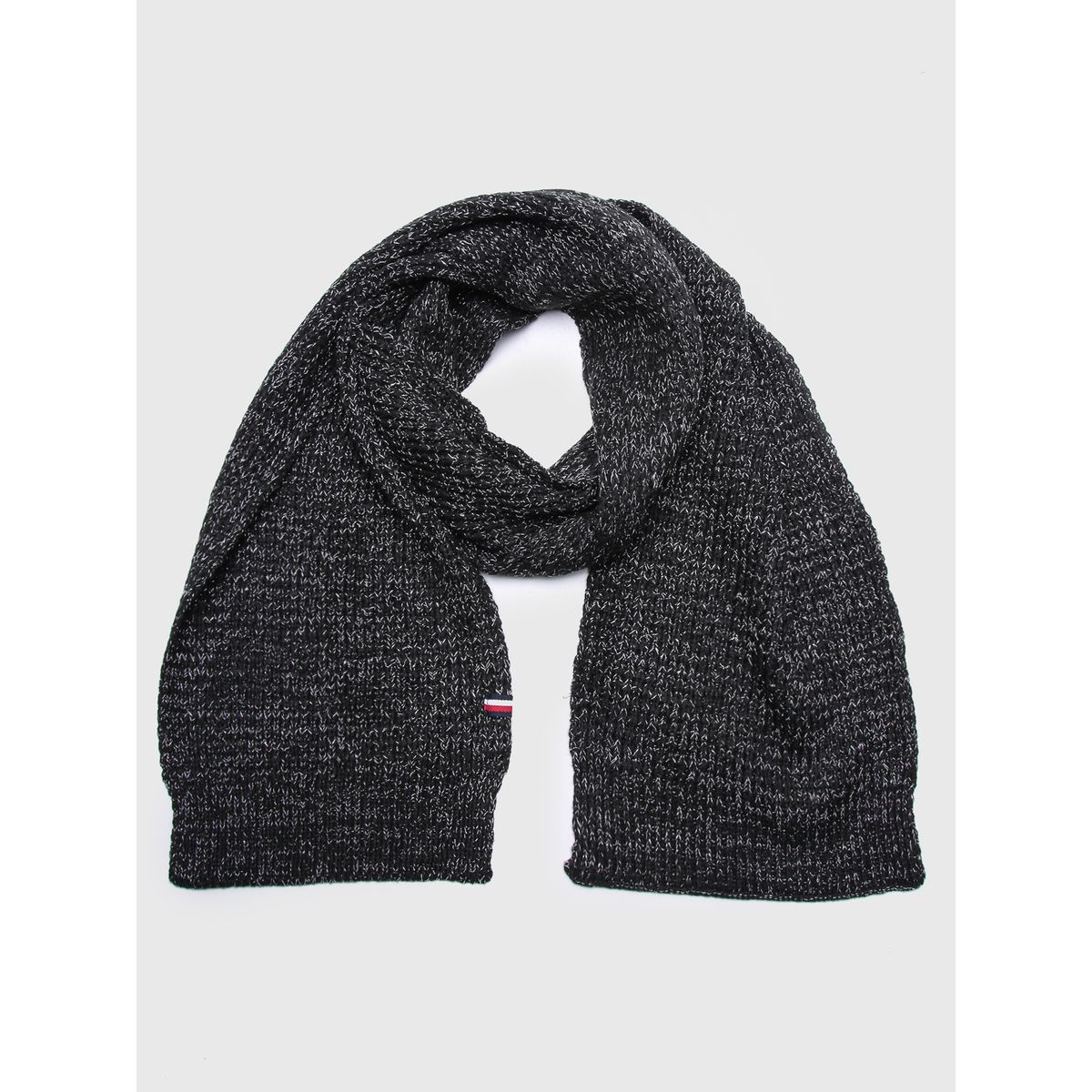 TOMMY HILFIGER - Bufanda Metallic Thermal Negro Tommy Hilfiger