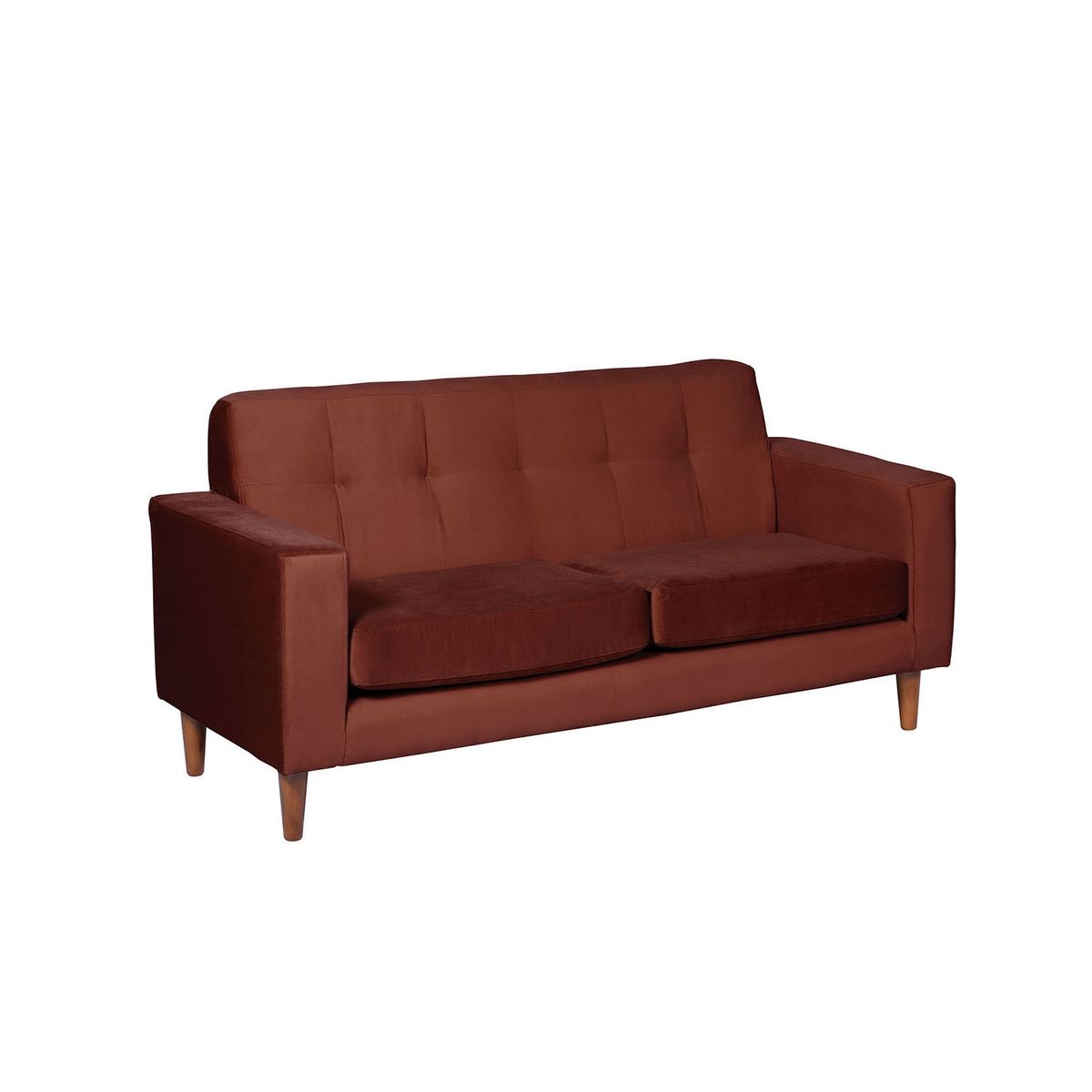 LATAM HOME - SOFA SALERNO 2C TELA  VELVET  CHOCOLATE