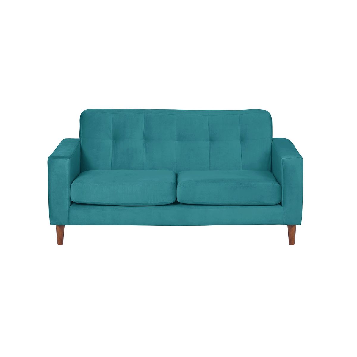 LATAM HOME - SOFA SALERNO 2C TELA  VELVET  TURQUESA