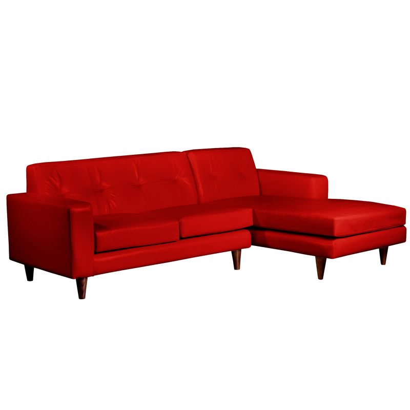 LATAM HOME - Sofá Seccional Derecho Salerno Pu Rojo