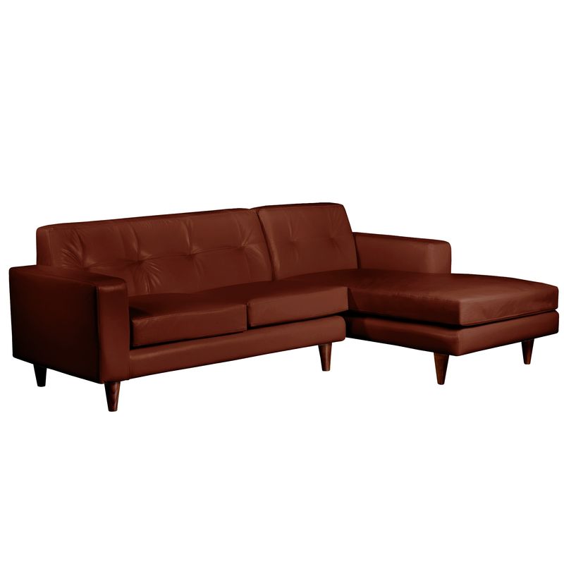 LATAM HOME - Sofá Seccional Derecho Salerno Pu Chocolate