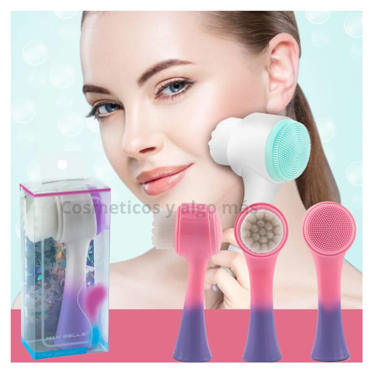 GENERICO - Cepillo doble funcion para limpieza facial profunda