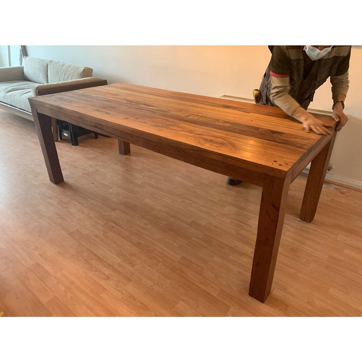 NOWU HOGAR - Mesa Comedor Moderna Roble 200x100cm