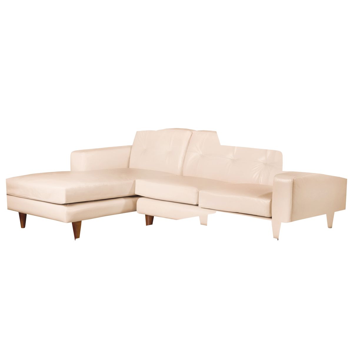 LATAM HOME - Sofá Seccional Izquierdo Salerno Pu Beige