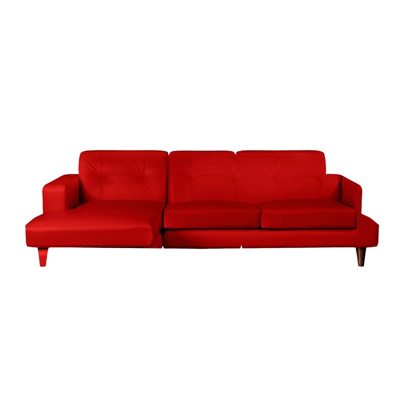 LATAM HOME - Sofá Seccional Izquierdo Salerno Pu Rojo