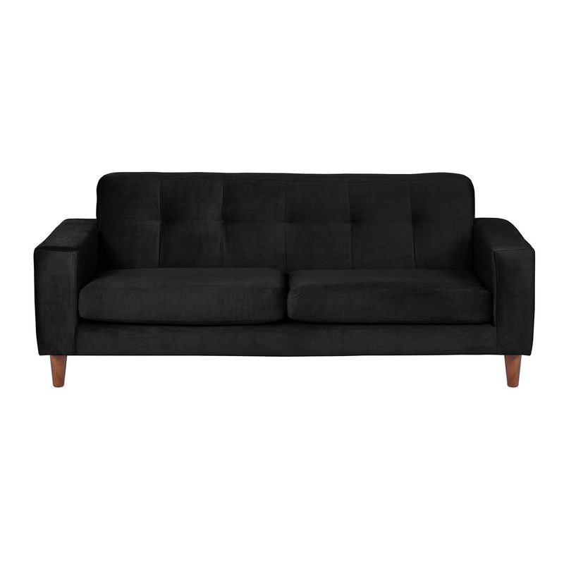 LATAM HOME - SOFA SALERNO 3C TELA  VELVET  NEGRO