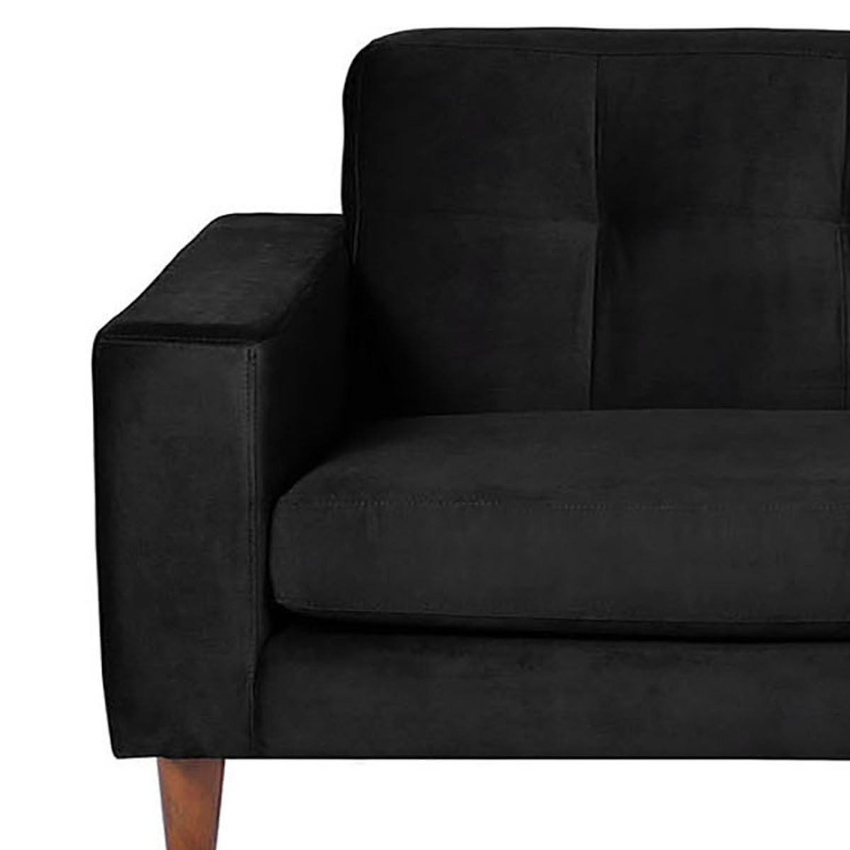 LATAM HOME - SOFA SALERNO 3C TELA  VELVET  NEGRO