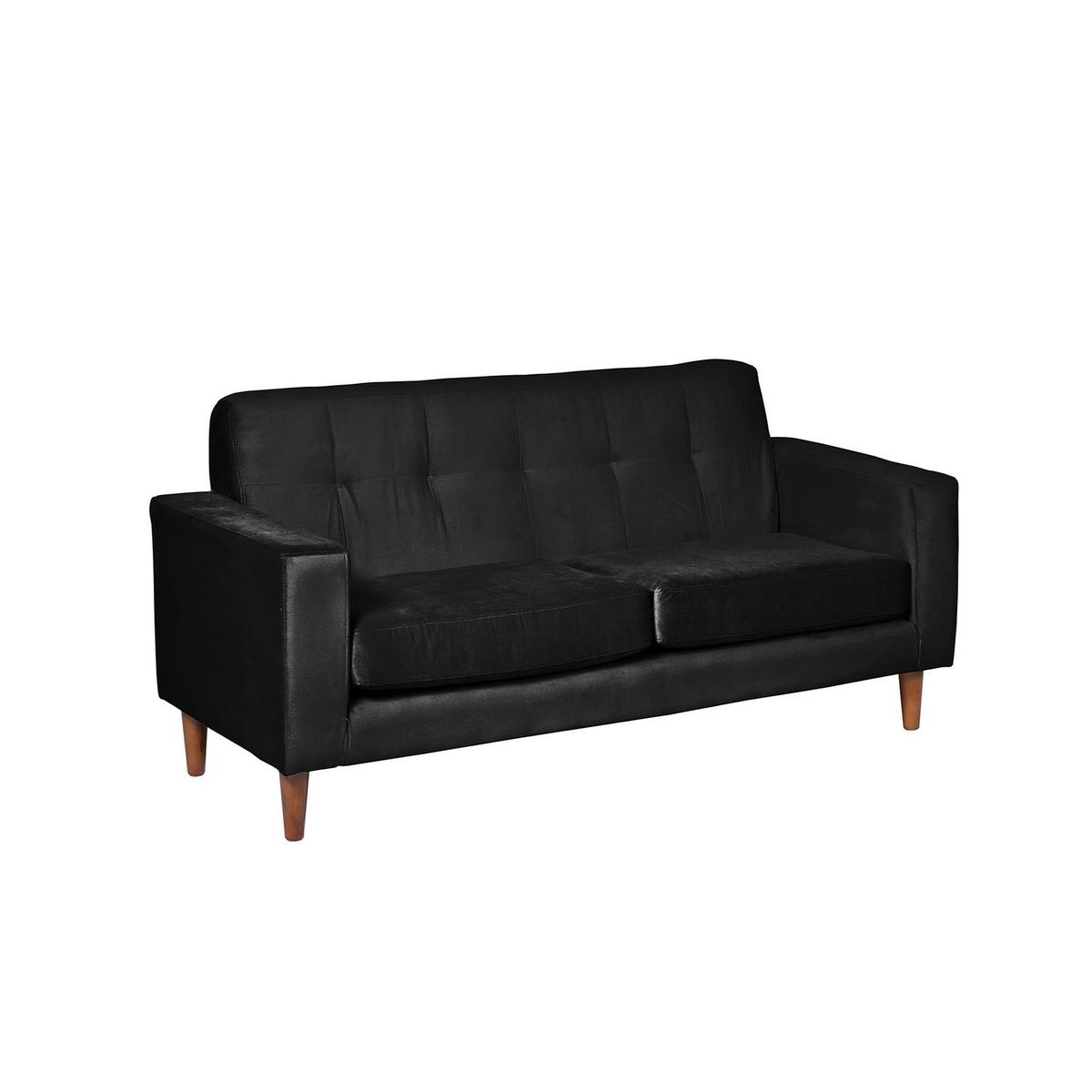 LATAM HOME - SOFA SALERNO 2C TELA  VELVET  NEGRO
