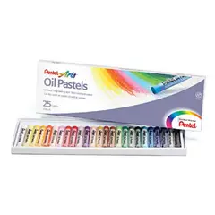PENTEL - Estuche 25 Pasteles en Barra