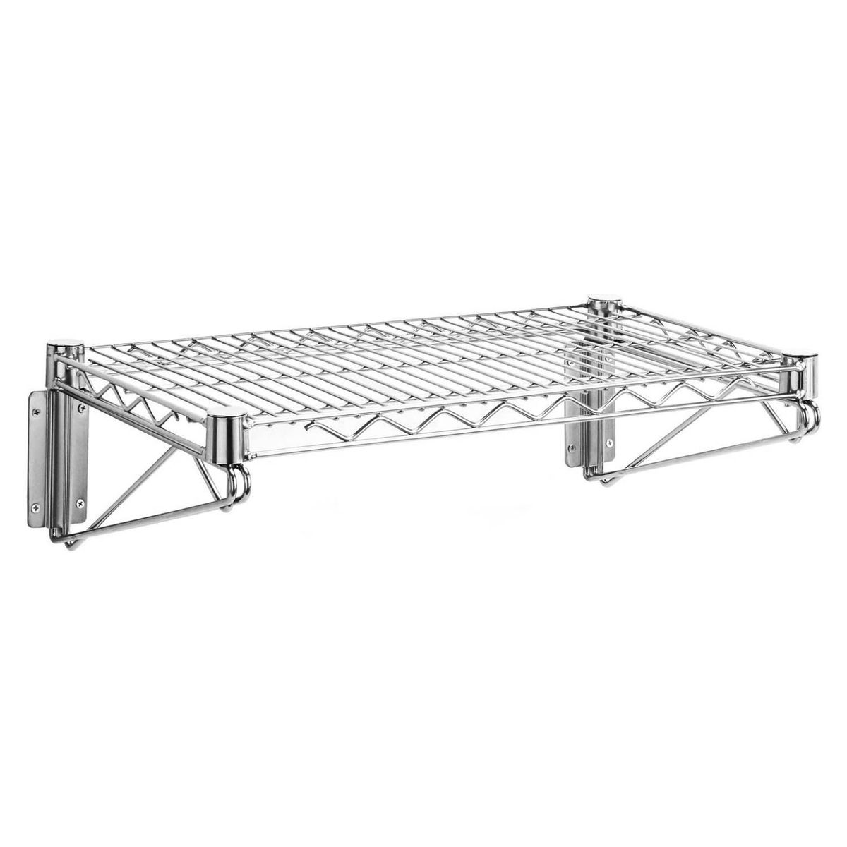 AUTORODEC - Repisa para muro de acero cromado 36 x 61 cm