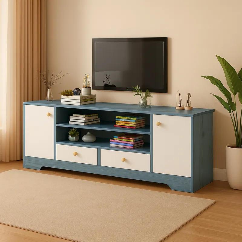 GENERICO - Rack tv blue con 4 cajones  de 32" a 58"   140CM