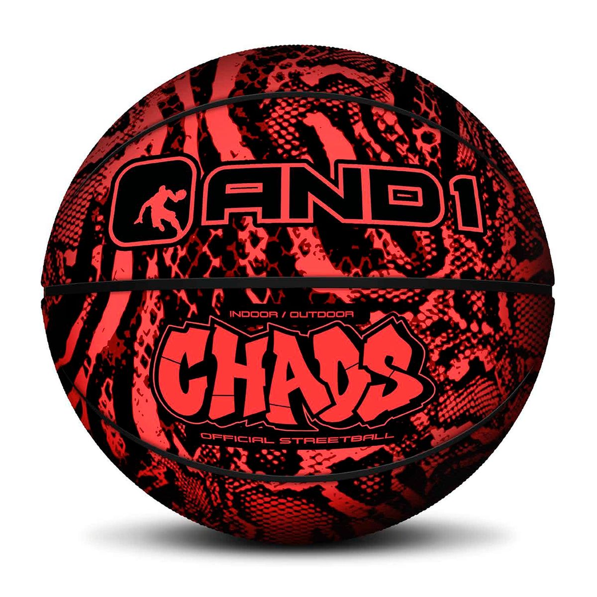 AND1 - Balón And1 Chaos Animal Print Basketball Rojo