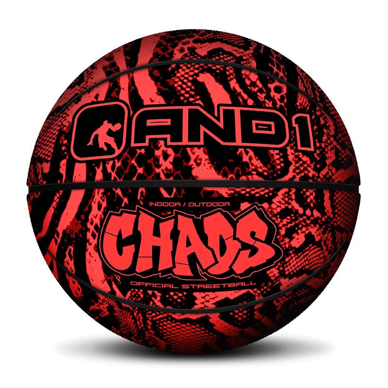 AND1 - Balón And1 Chaos Animal Print Basketball Rojo