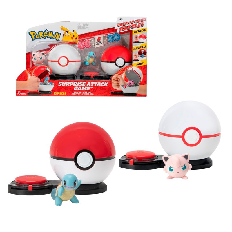 POKEMON - Juego Pokemon Ataque Sorpresa Pokebola - Jigglypuff Vs Squir